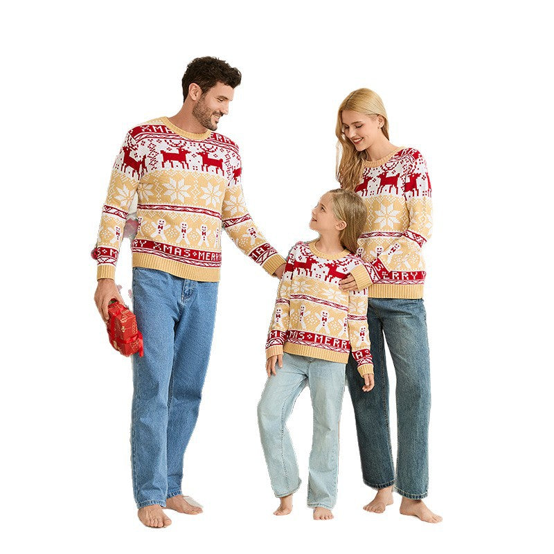 Parent child matching christmas sweater full family coordinated look