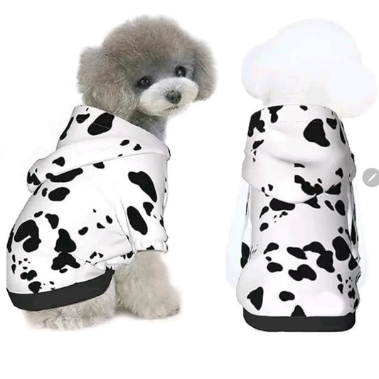 Dog Dalmatian Costume Dalmatian Print Dog Hoodie Pet Clothes Sweaters 3XL