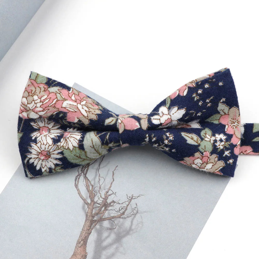 Family matching bow tie set sizes for kids adults and pets flat lay