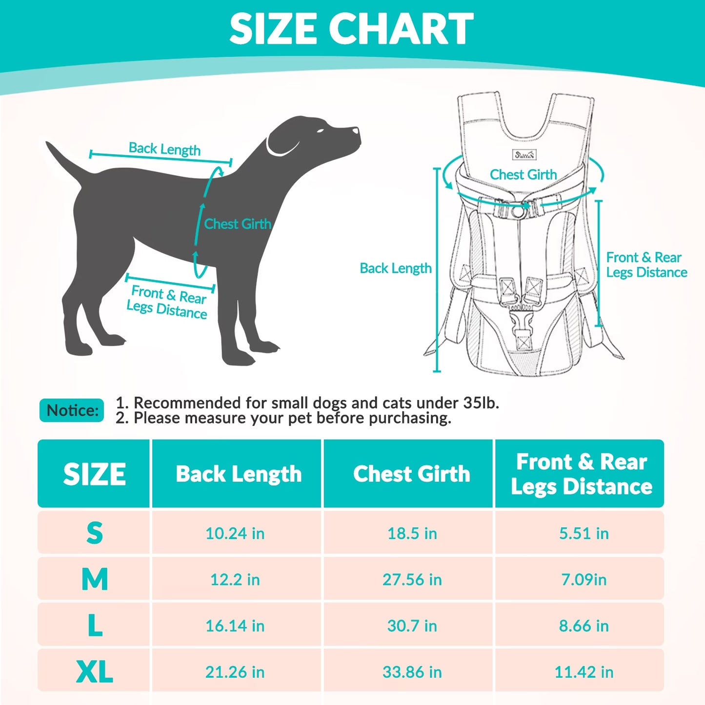 Pet carrier backpack small dogs lightweight travel outdoor use