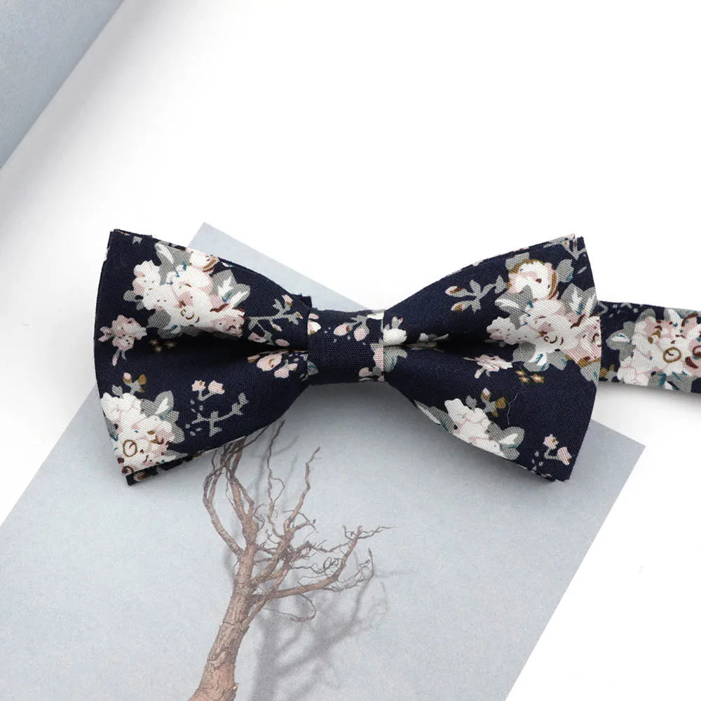 Family matching bow tie set sizes for kids adults and pets flat lay