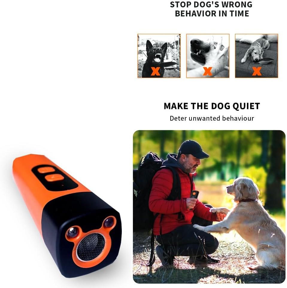 Ultrasonic pet behavior corrector one button operation close up