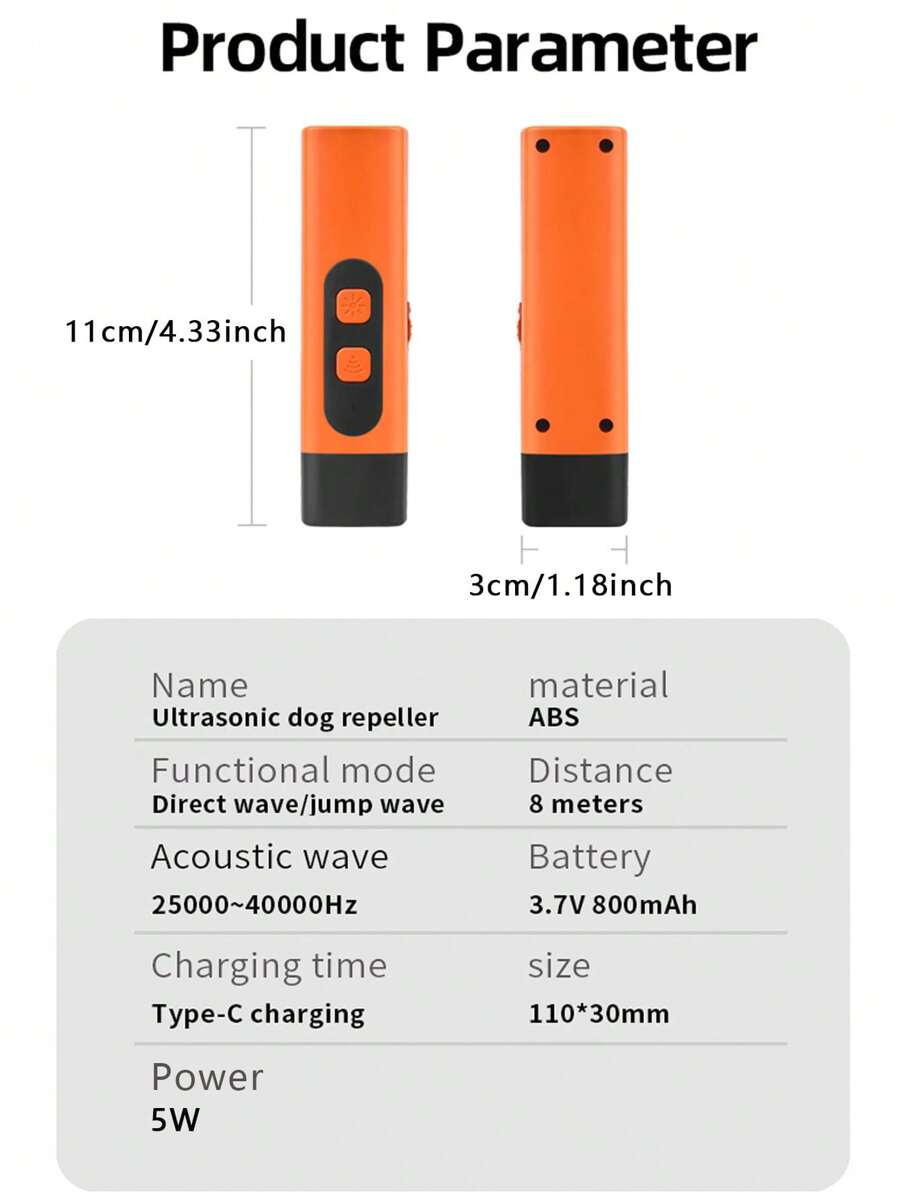 Ultrasonic pet behavior corrector one button operation close up
