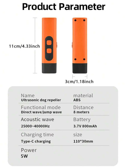 Ultrasonic pet behavior corrector one button operation close up