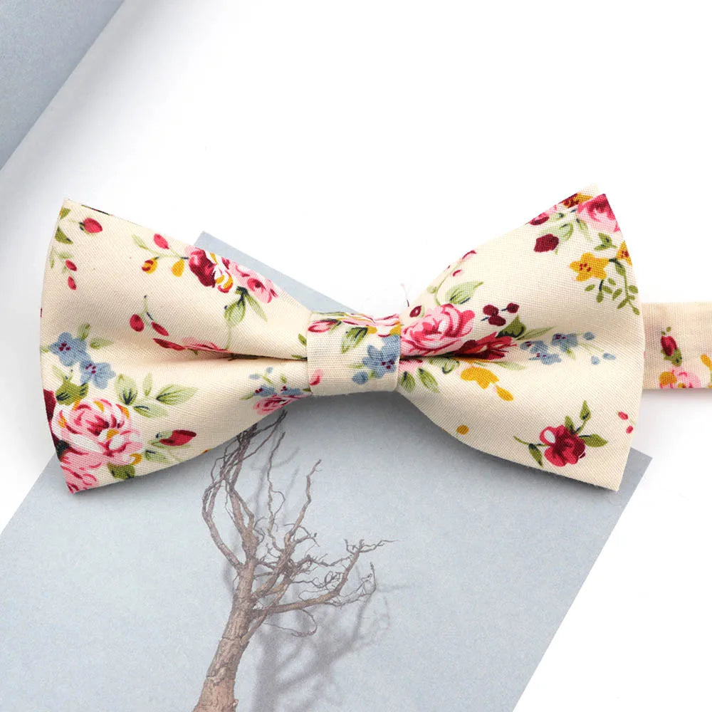 Family matching bow tie set sizes for kids adults and pets flat lay