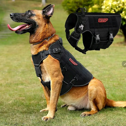 Tactical dog harness no pull size chart M L XL measurement guide