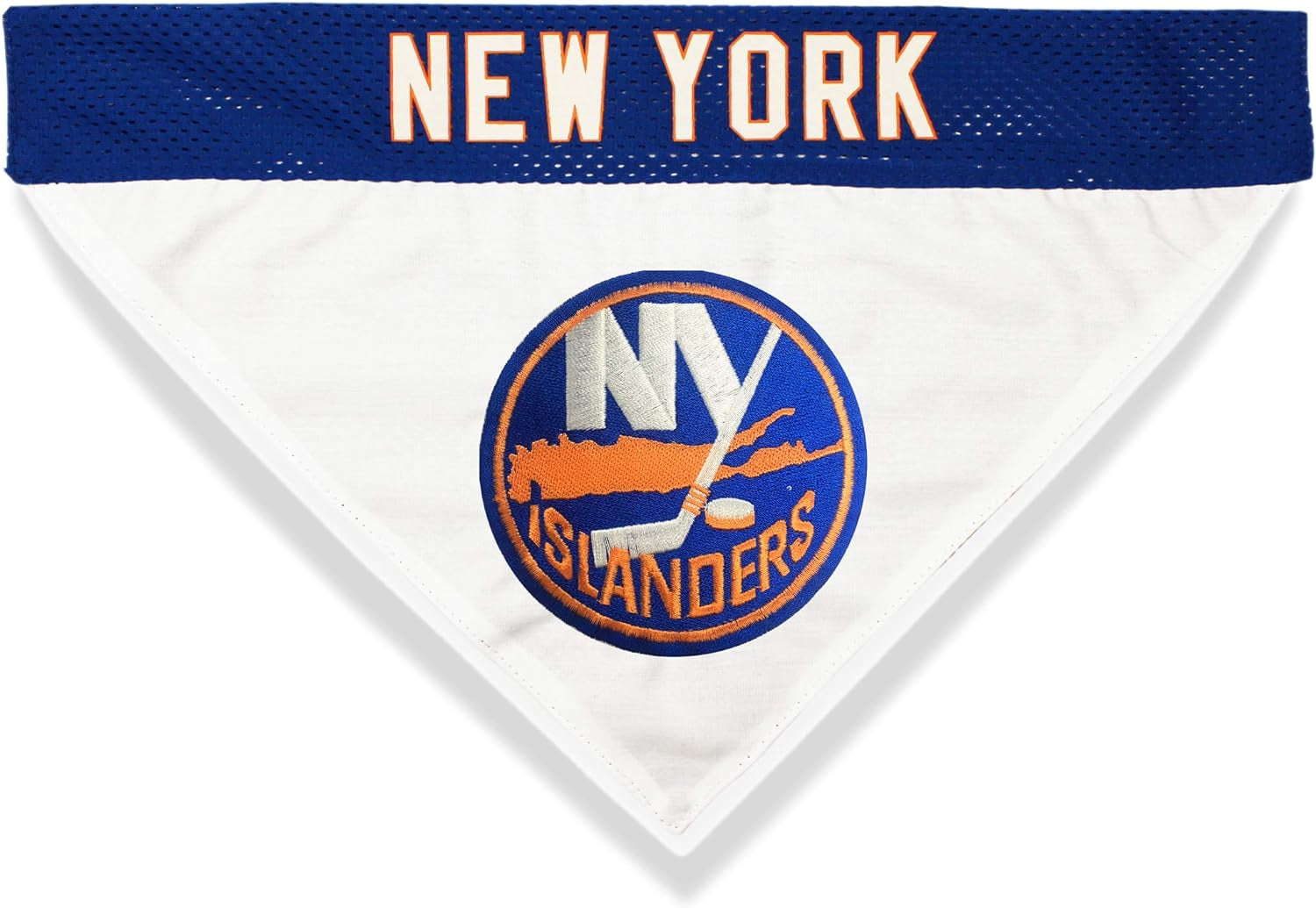 NHL New York Islanders dog bandana small medium size flat lay
