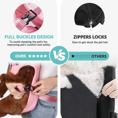 Pet carrier backpack small dogs dog inside ventilated compartment