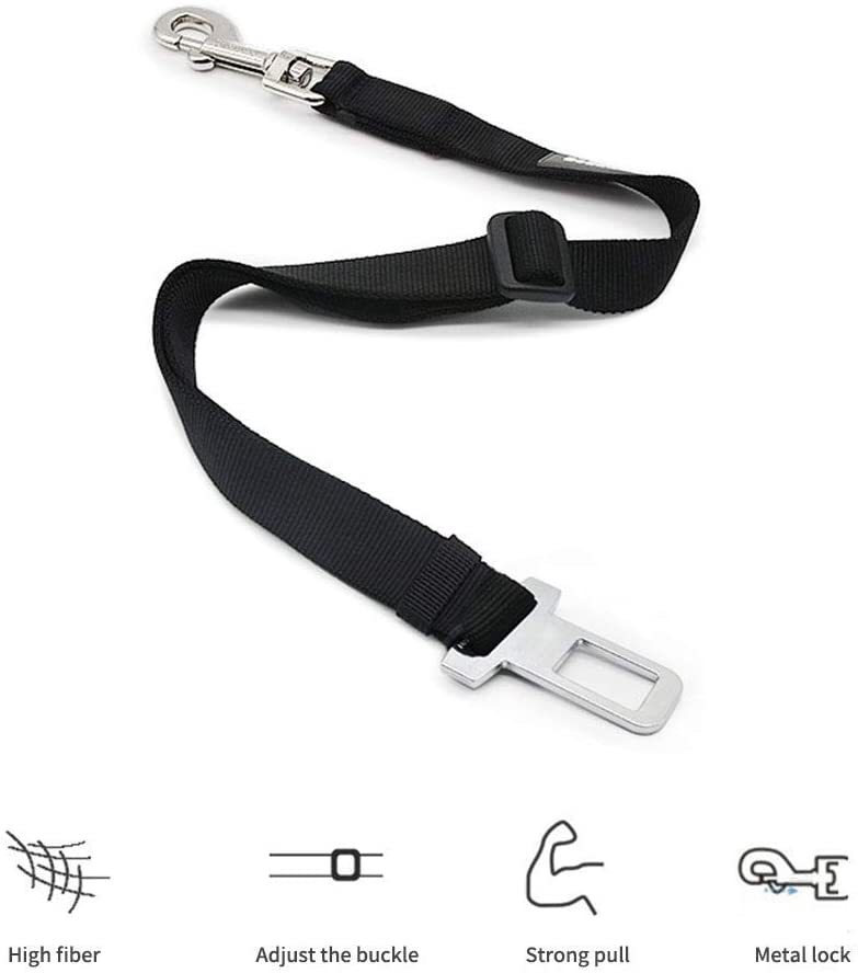 Retractable dog safety belt car installed in vehicle seat