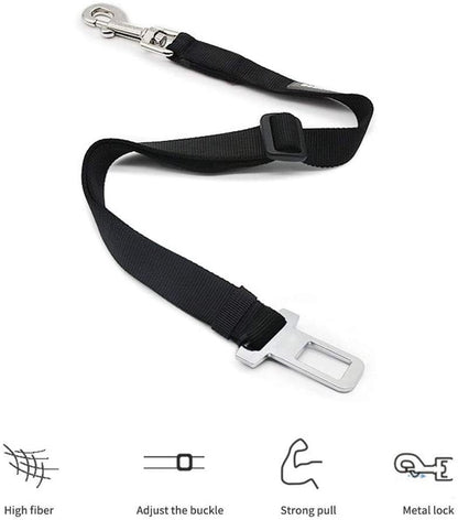 Retractable dog safety belt car installed in vehicle seat