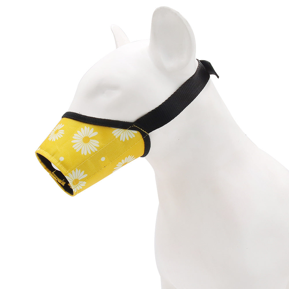 Dog mouth cover muzzle charcoal size 4 secure fit on large dog