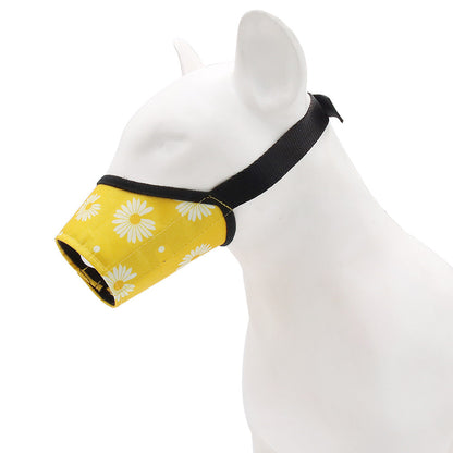 Dog mouth cover muzzle charcoal size 4 secure fit on large dog