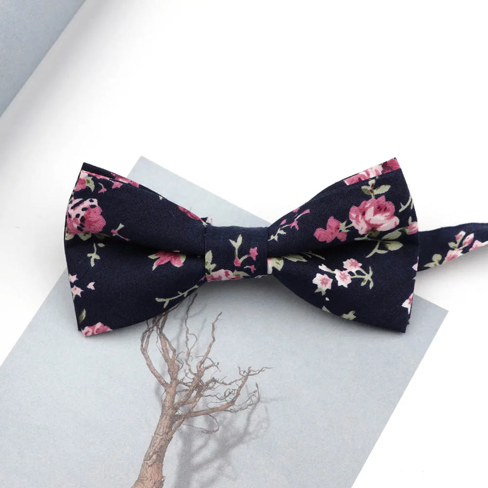 Family matching bow tie set sizes for kids adults and pets flat lay