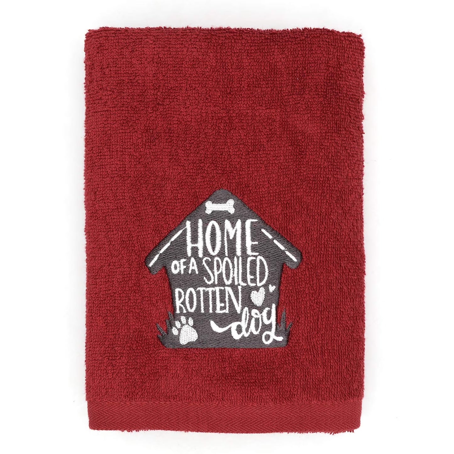 Soft absorbent dog towel salsa cotton fabric close up texture