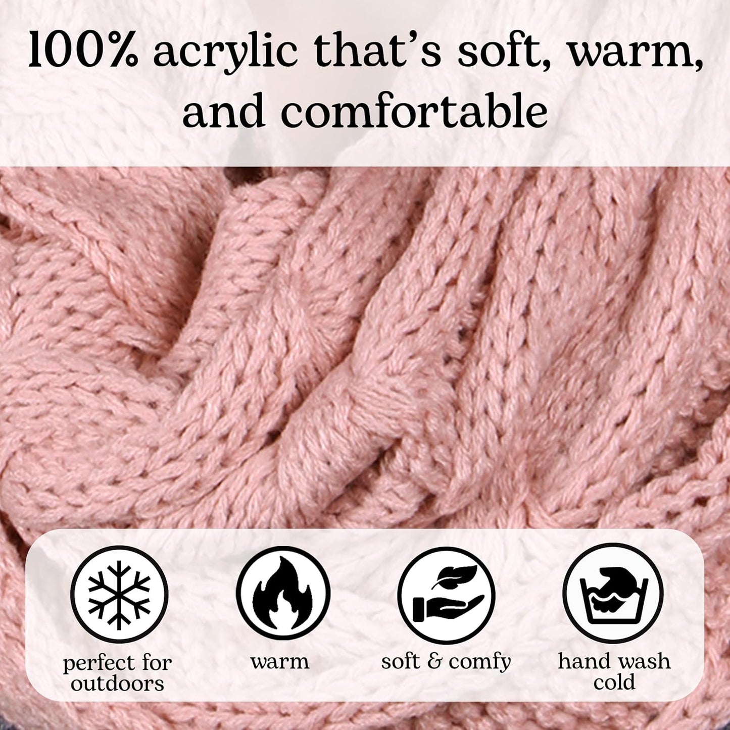 Infinity Scarf for Women – Oversized Chunky Winter Scarf, Colorful Fall Scarves, Soft Sweater Wrap Cozy Style