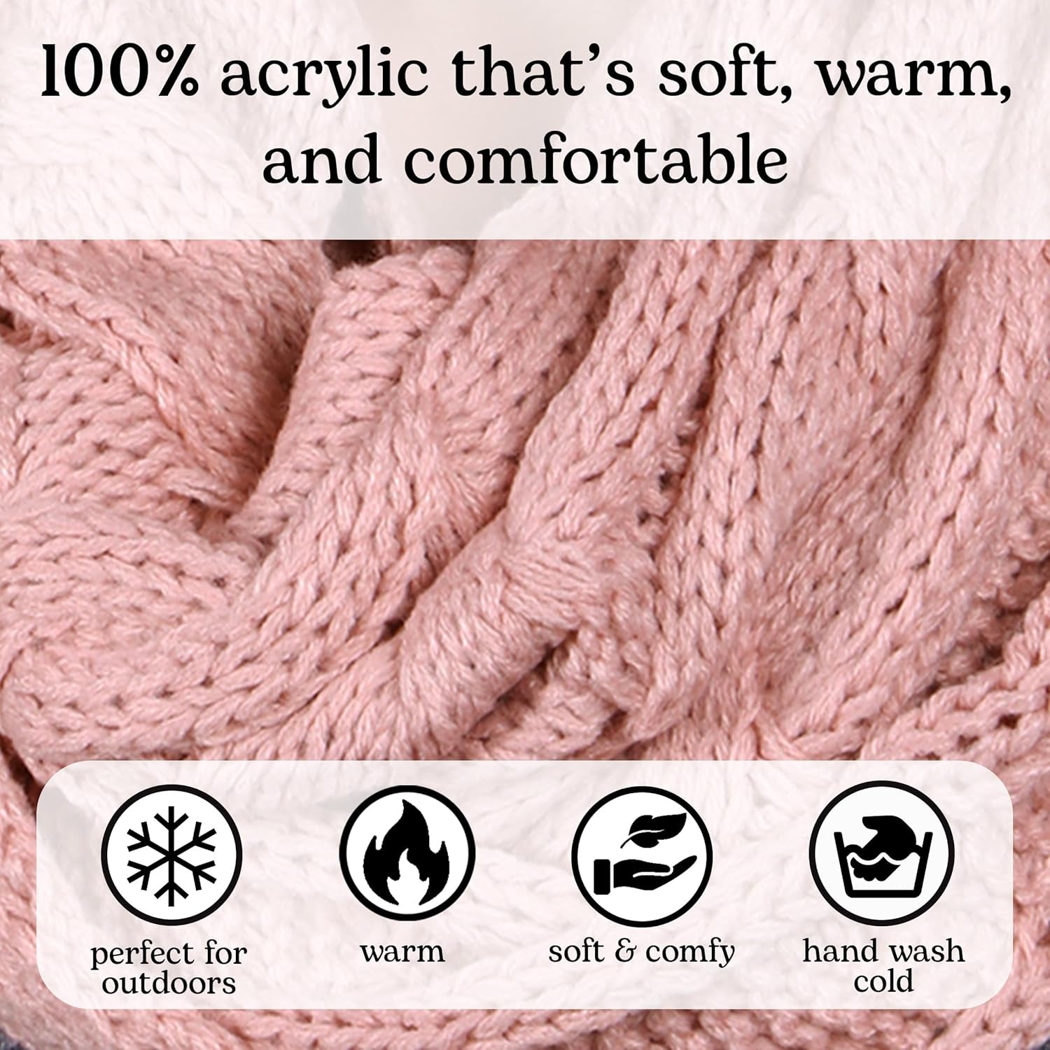 Infinity Scarf for Women – Oversized Chunky Winter Scarf, Colorful Fall Scarves, Soft Sweater Wrap Cozy Style