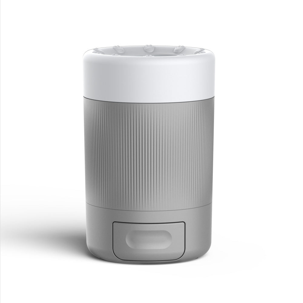 Portable dog paw cleaner cup grey and orange both colors together