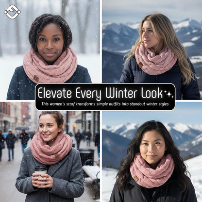 Infinity Scarf for Women – Oversized Chunky Winter Scarf, Colorful Fall Scarves, Soft Sweater Wrap Cozy Style
