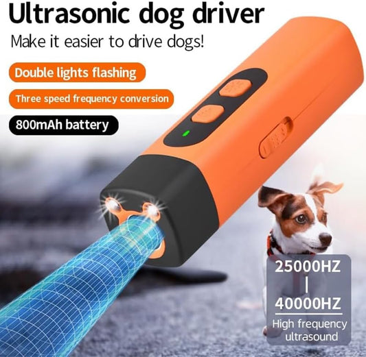 Ultrasonic pet behavior corrector orange color front view