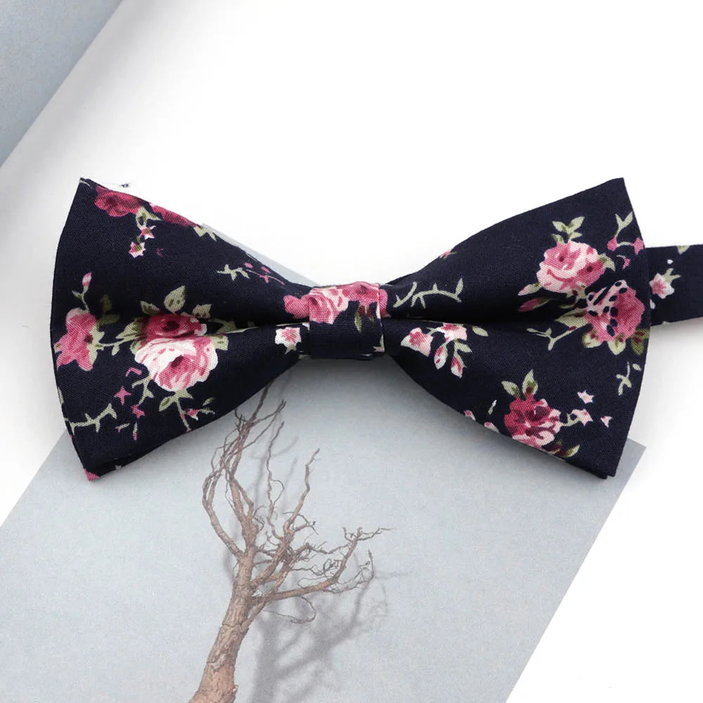 Family matching bow tie set sizes for kids adults and pets flat lay