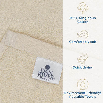 Soft absorbent dog towel as drying robe draped over large breed dog