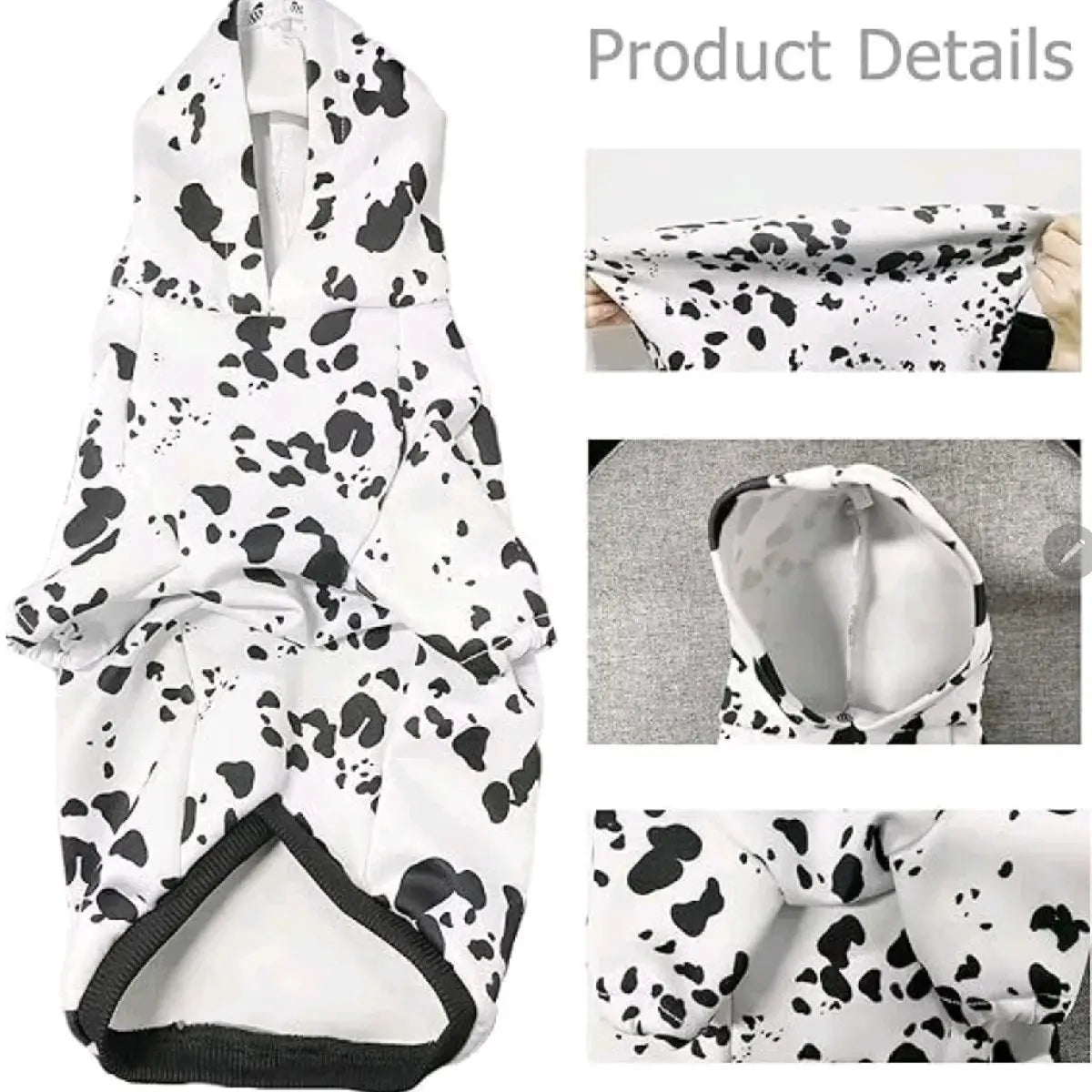 Dog Dalmatian Costume Dalmatian Print Dog Hoodie Pet Clothes Sweaters 3XL