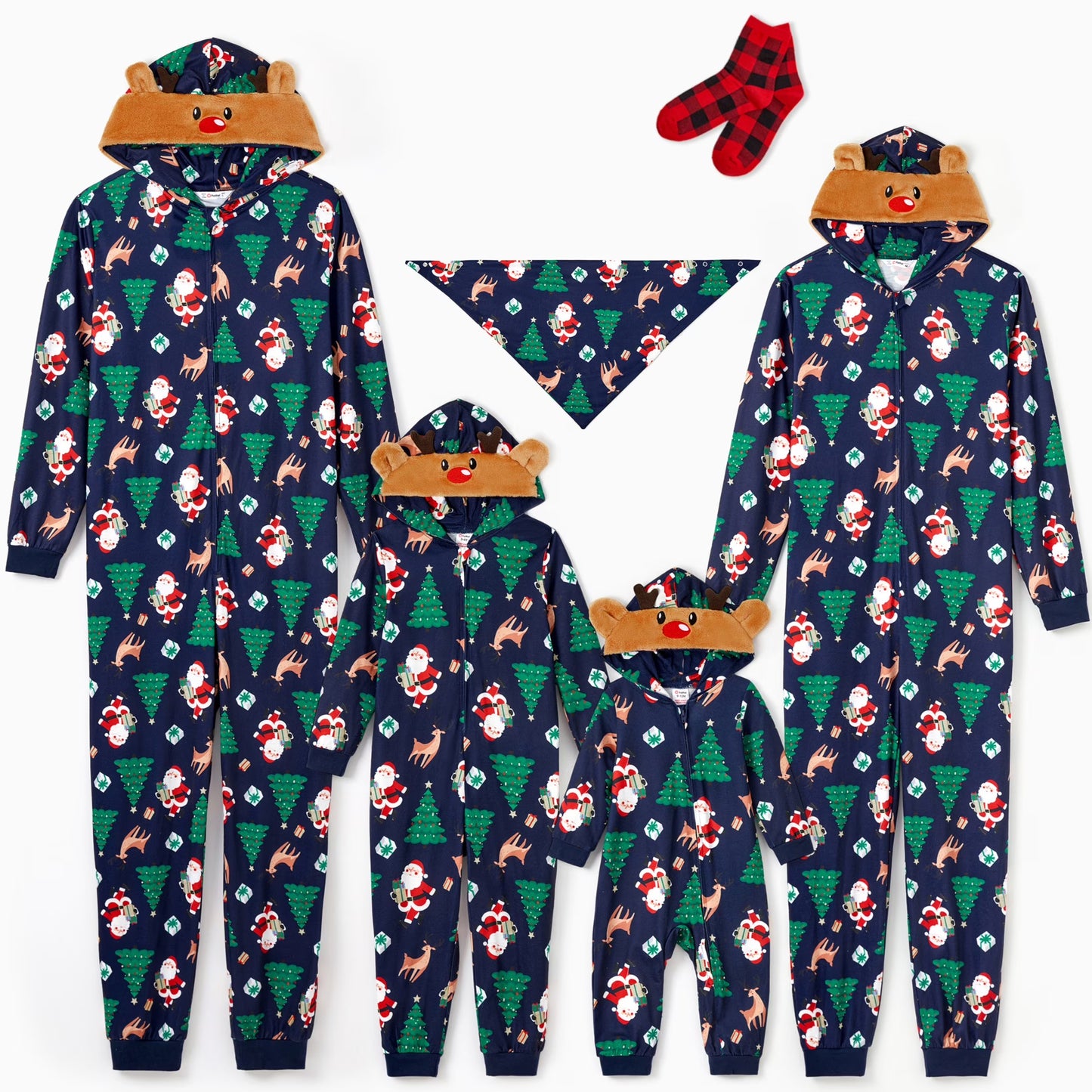 Family Christmas Pajamas with Dog Matching Dog and Owner Pajamas Pet Matching Pajamas