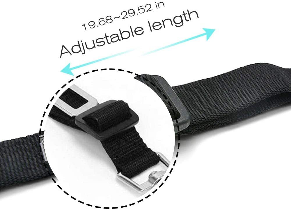Retractable dog safety belt car buckle clip detail