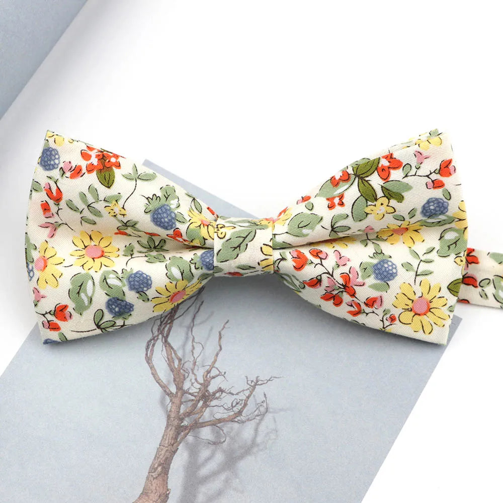 Family matching bow tie set sizes for kids adults and pets flat lay