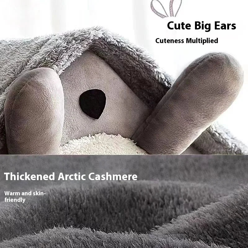 Cozy tent pet house warm plush bed removable cushion detail