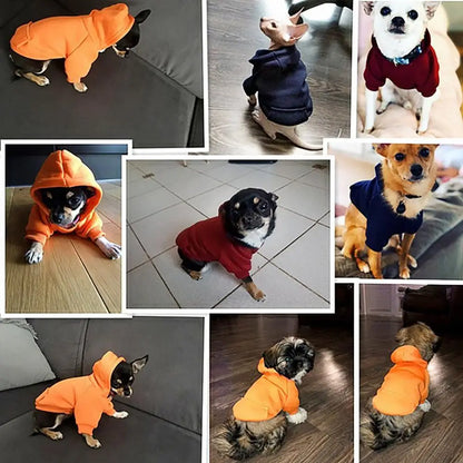 Dog Hoodie for Small & Medium Dogs – Warm Fleece Pullover Sweatshirt