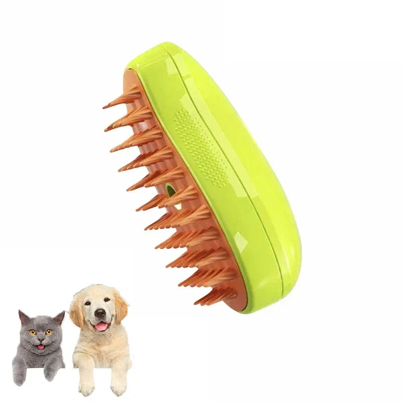 Cat dog steam brush electric chocolate color front view