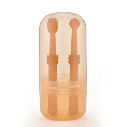 Silicone pet toothbrush set full package contents laid flat