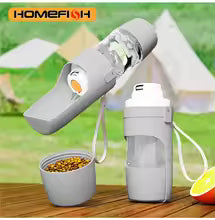 Portable Dog Cat Water Bottle with Storage Food and Water Container for Puppy Pets dogs Feeder Bowl Outdoor Travel Pet supplies