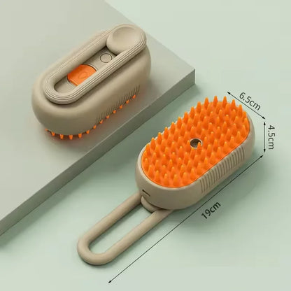 Cat dog steam brush electric chocolate color front view