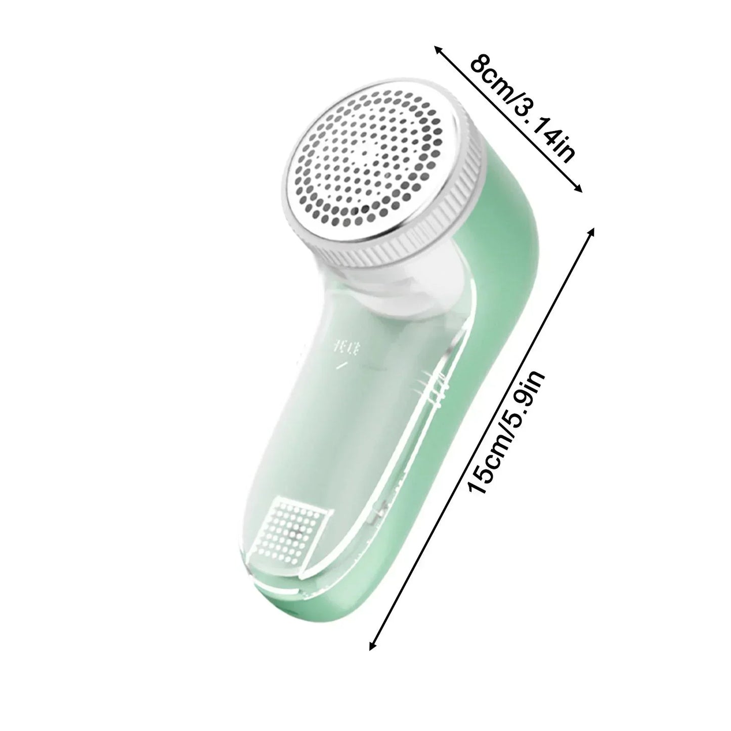 Electric pet hair remover clothes green heads front view