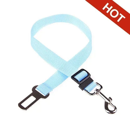 Adjustable Pet Cat Dog Car Seat Belt Pet Seat Vehicle Dog Harness Lead Clip Safety Lever Traction Dog Collars Dogs Accessoires Pets Products