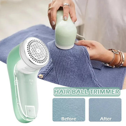 Electric pet hair remover clothes green heads front view