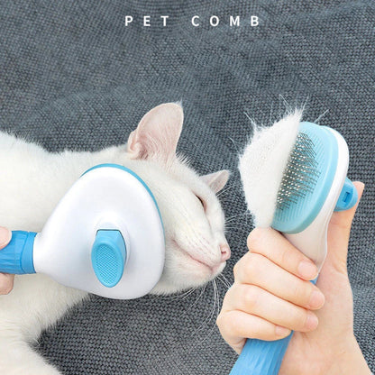 ZEZGI™ Pet Deshedding Comb – Gentle Fur Removal & Massage for Cats & Dogs 🇺🇸
