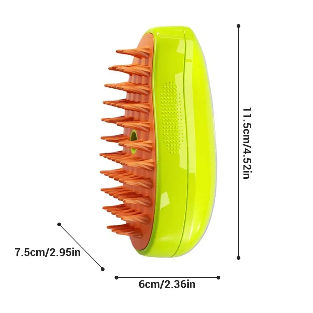 Cat dog steam brush electric chocolate color front view