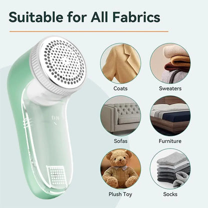 Electric pet hair remover clothes green heads front view