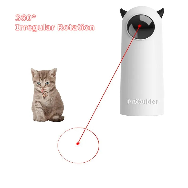 Electric infrared cat teaser toy compact size packaging view
