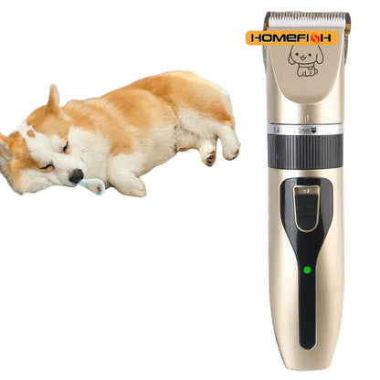 Pet hair clipper grooming trimmer rechargeable battery side view