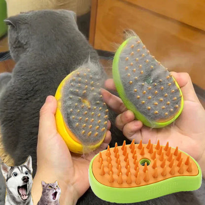 Cat dog steam brush electric chocolate color front view