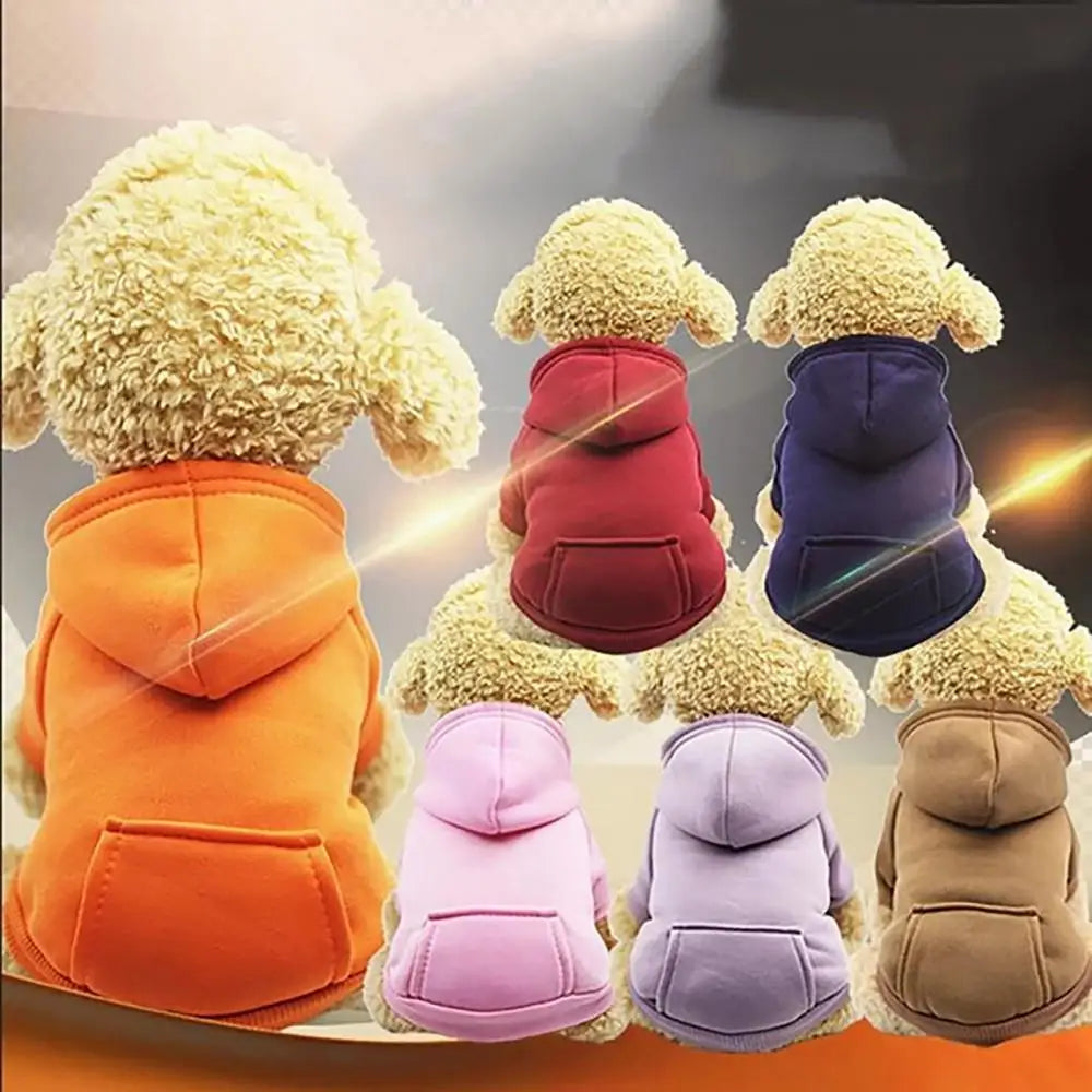 Dog Hoodie for Small & Medium Dogs – Warm Fleece Pullover Sweatshirt