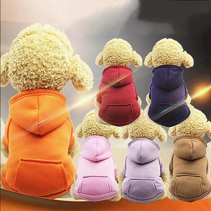 Dog Hoodie for Small & Medium Dogs – Warm Fleece Pullover Sweatshirt