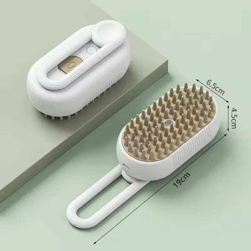 Cat dog steam brush electric chocolate color front view