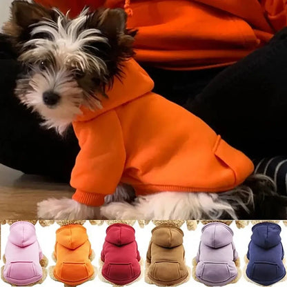 Dog Hoodie for Small & Medium Dogs – Warm Fleece Pullover Sweatshirt
