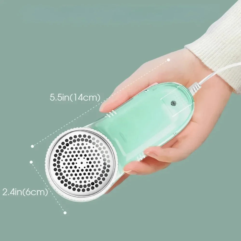 Electric pet hair remover clothes green heads front view