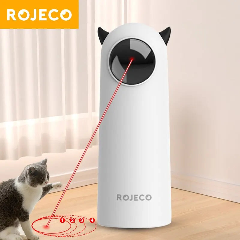 Electric infrared cat teaser toy compact size packaging view